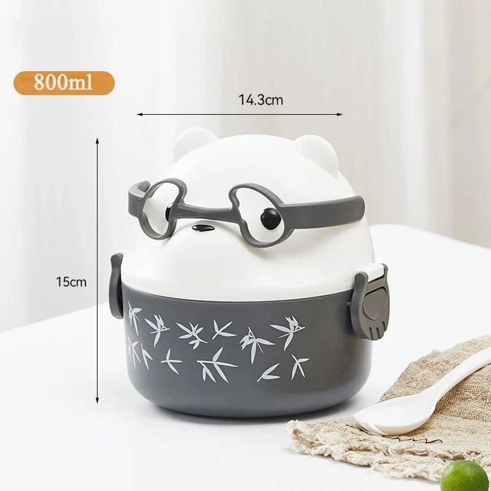 Portable Insulated Stackable Cartoon Bear Bento Set 10