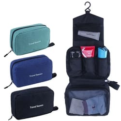 hanging waterproof travel toiletry and cosmetic organizer