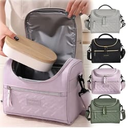 premium large-capacity insulated shoulder bento bag