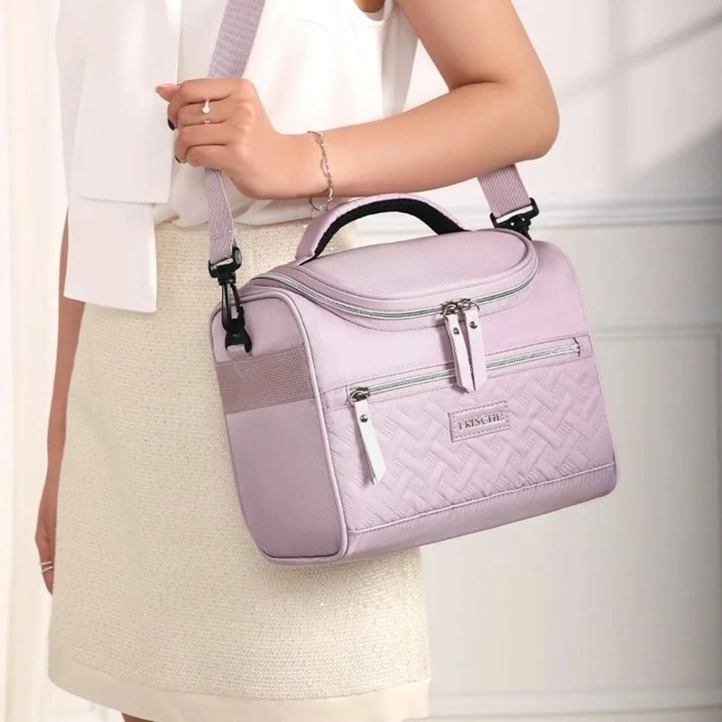 Premium LargeCapacity Insulated Shoulder Bento Bag 5