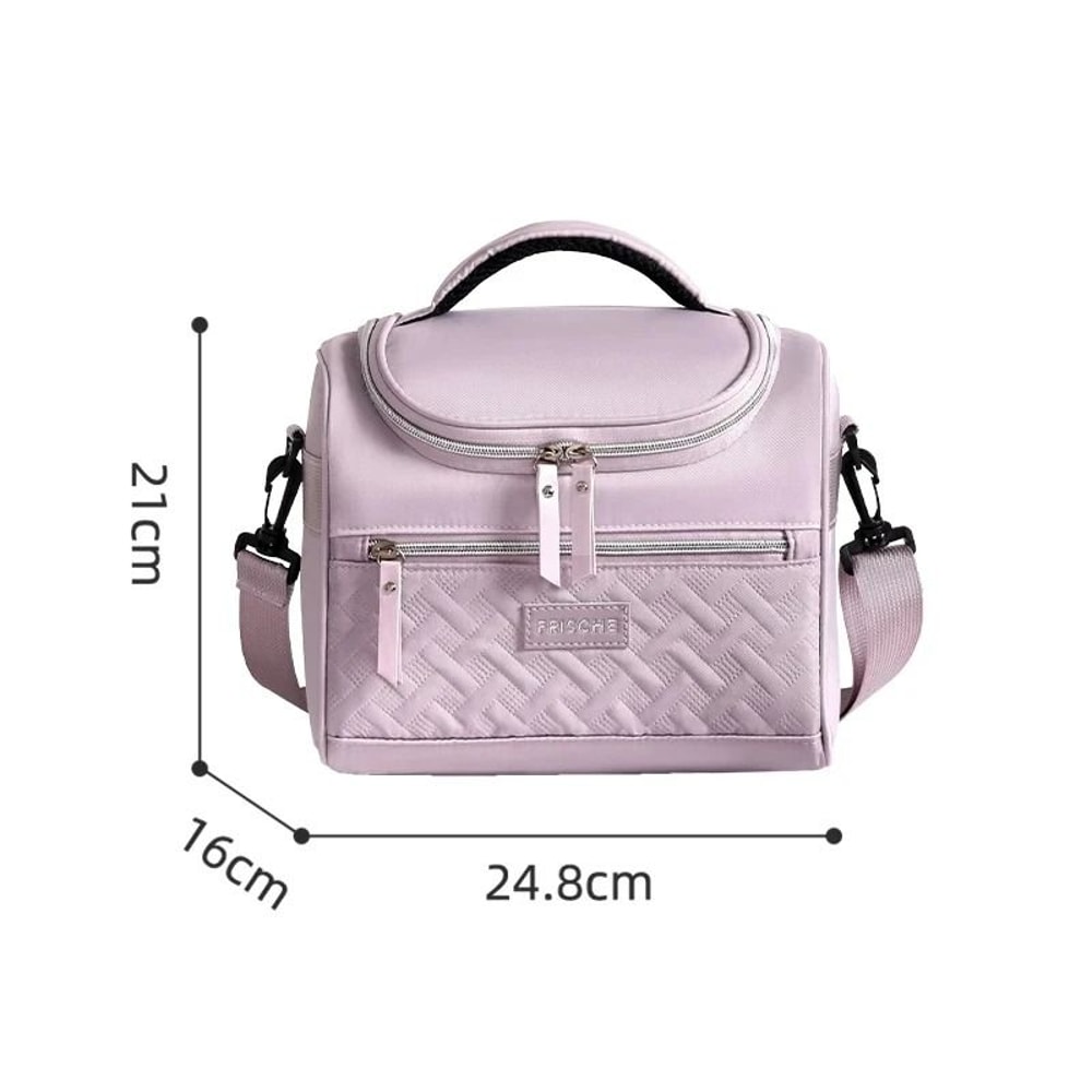 Premium LargeCapacity Insulated Shoulder Bento Bag 7