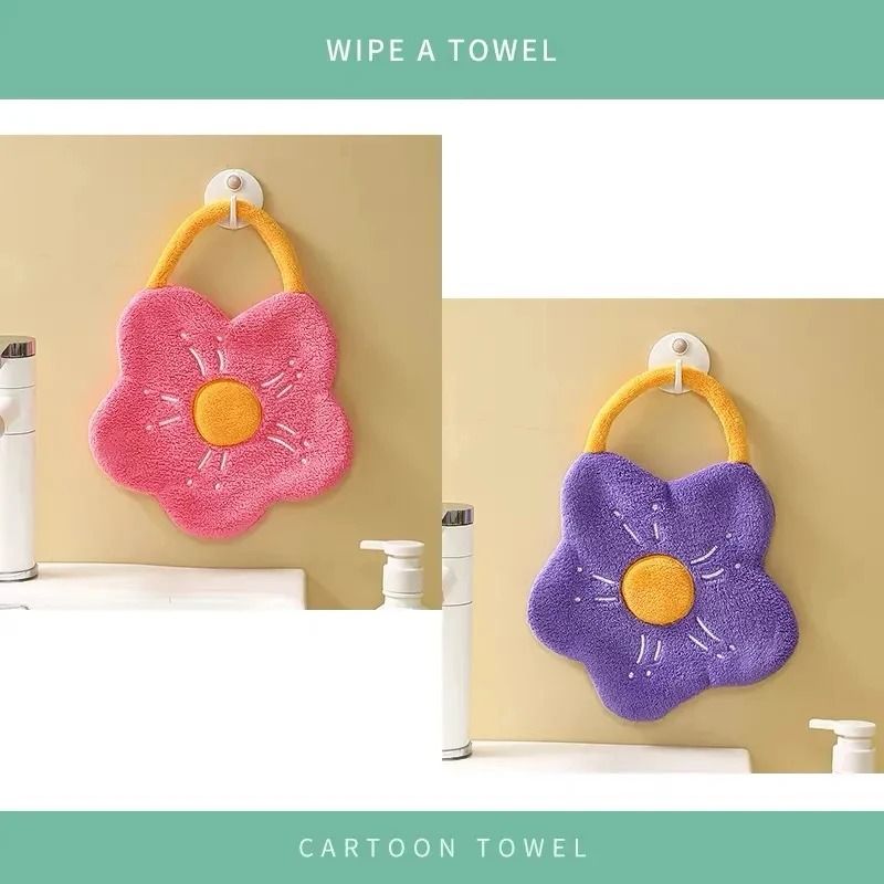Quick Dry Creative Flower Shape Hand Towel 13