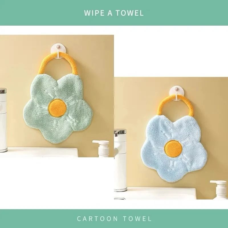 Quick Dry Creative Flower Shape Hand Towel 16