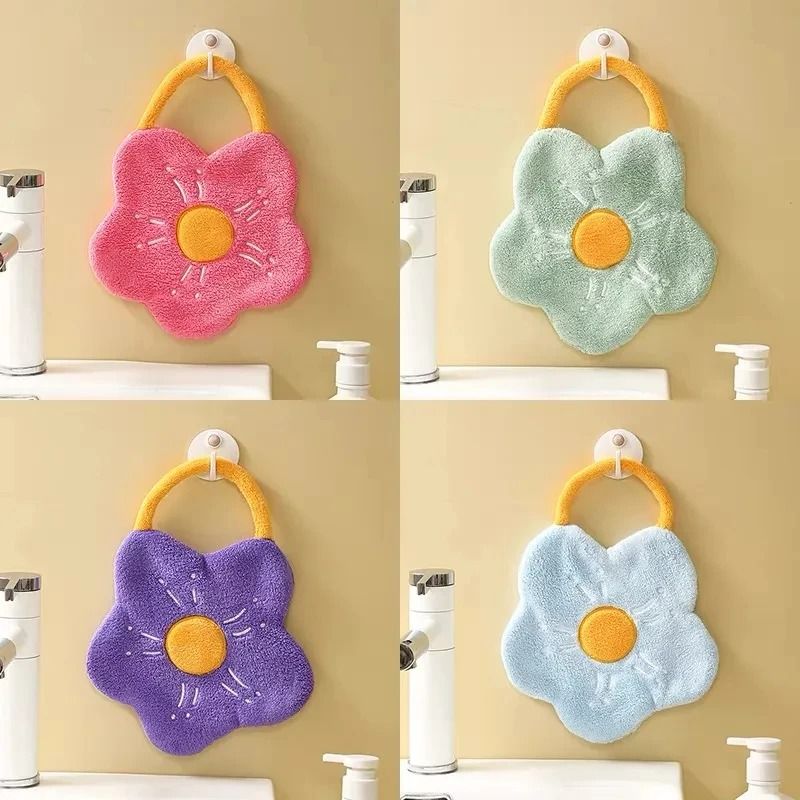 Quick Dry Creative Flower Shape Hand Towel 7