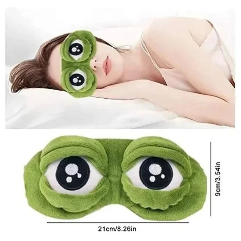 Hirigin Unisex Creative 3D Cartoon Frog Sleep Eye Mask 2