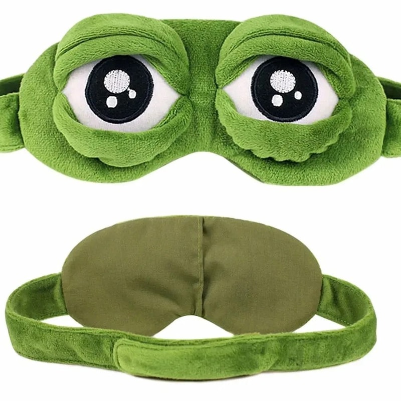 Hirigin Unisex Creative 3D Cartoon Frog Sleep Eye Mask 3