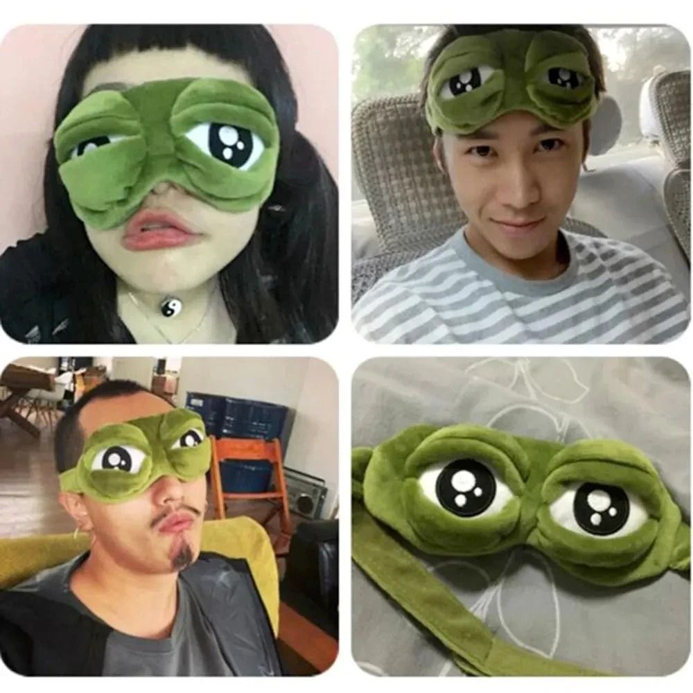 Hirigin Unisex Creative 3D Cartoon Frog Sleep Eye Mask 5