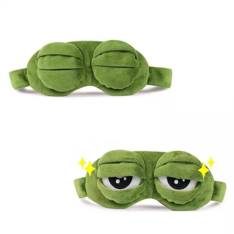 Hirigin Unisex Creative 3D Cartoon Frog Sleep Eye Mask 7