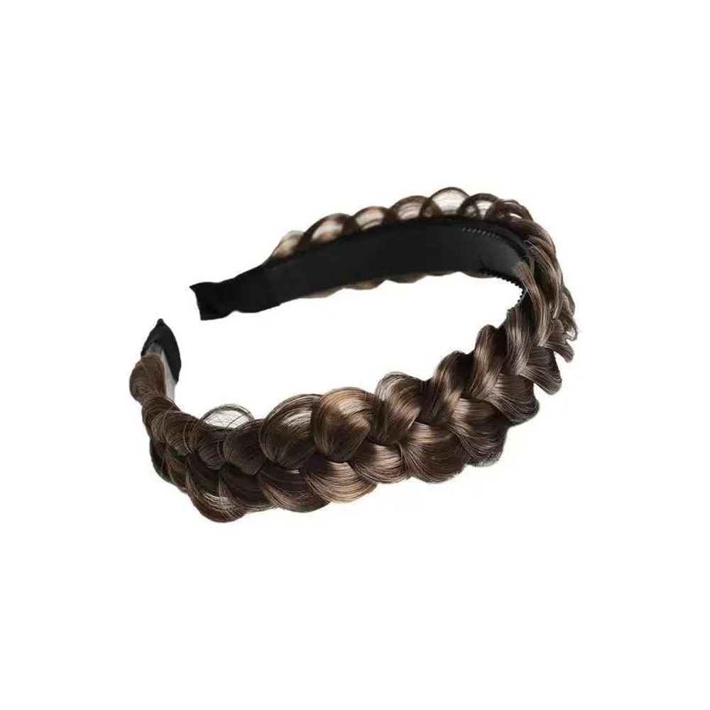 AOSIWIG Synthetic Wide Fishbone Braid Headband 5