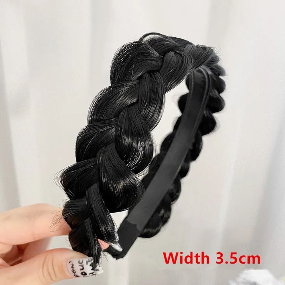AOSIWIG Synthetic Wide Fishbone Braid Headband 7