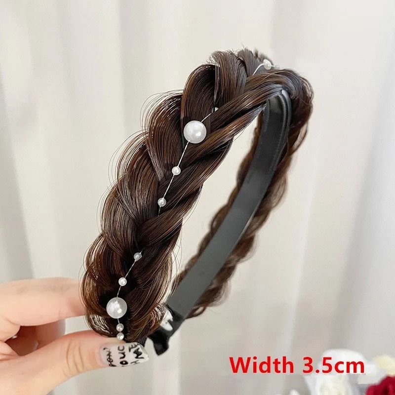 AOSIWIG Synthetic Wide Fishbone Braid Headband 16