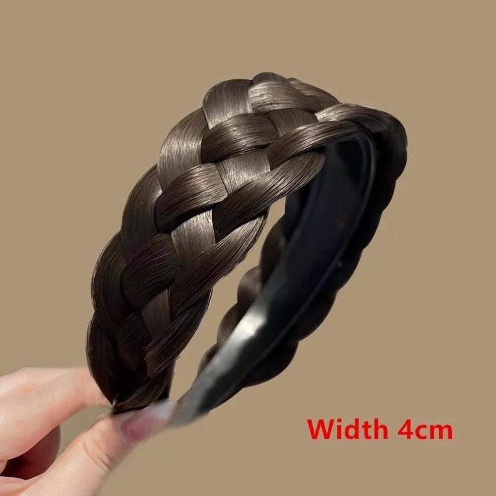 AOSIWIG Synthetic Wide Fishbone Braid Headband 22