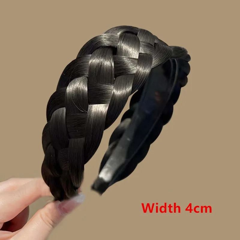 AOSIWIG Synthetic Wide Fishbone Braid Headband 21