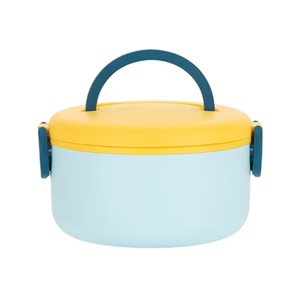 Cartoon Round Portable Picnic Bento Box For Kids 4