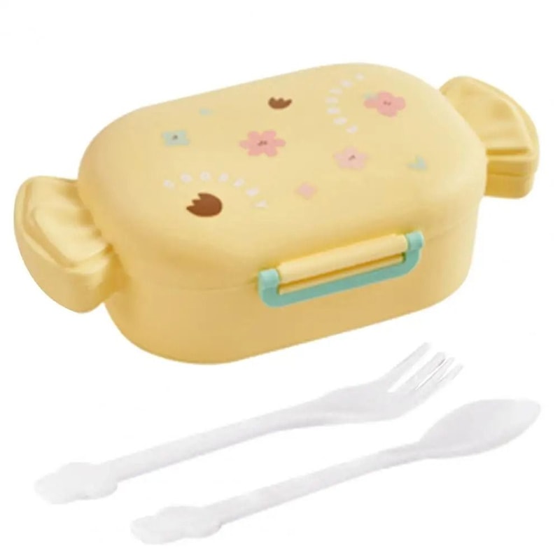 Cartoon Round Portable Picnic Bento Box For Kids 8