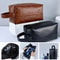 Mens Business PU Leather Travel Toiletry Bag 1