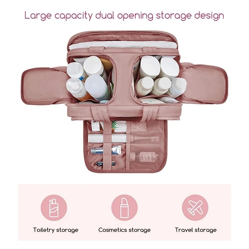 Portable MultiCompartment Fashion Makeup Storage Bag 4