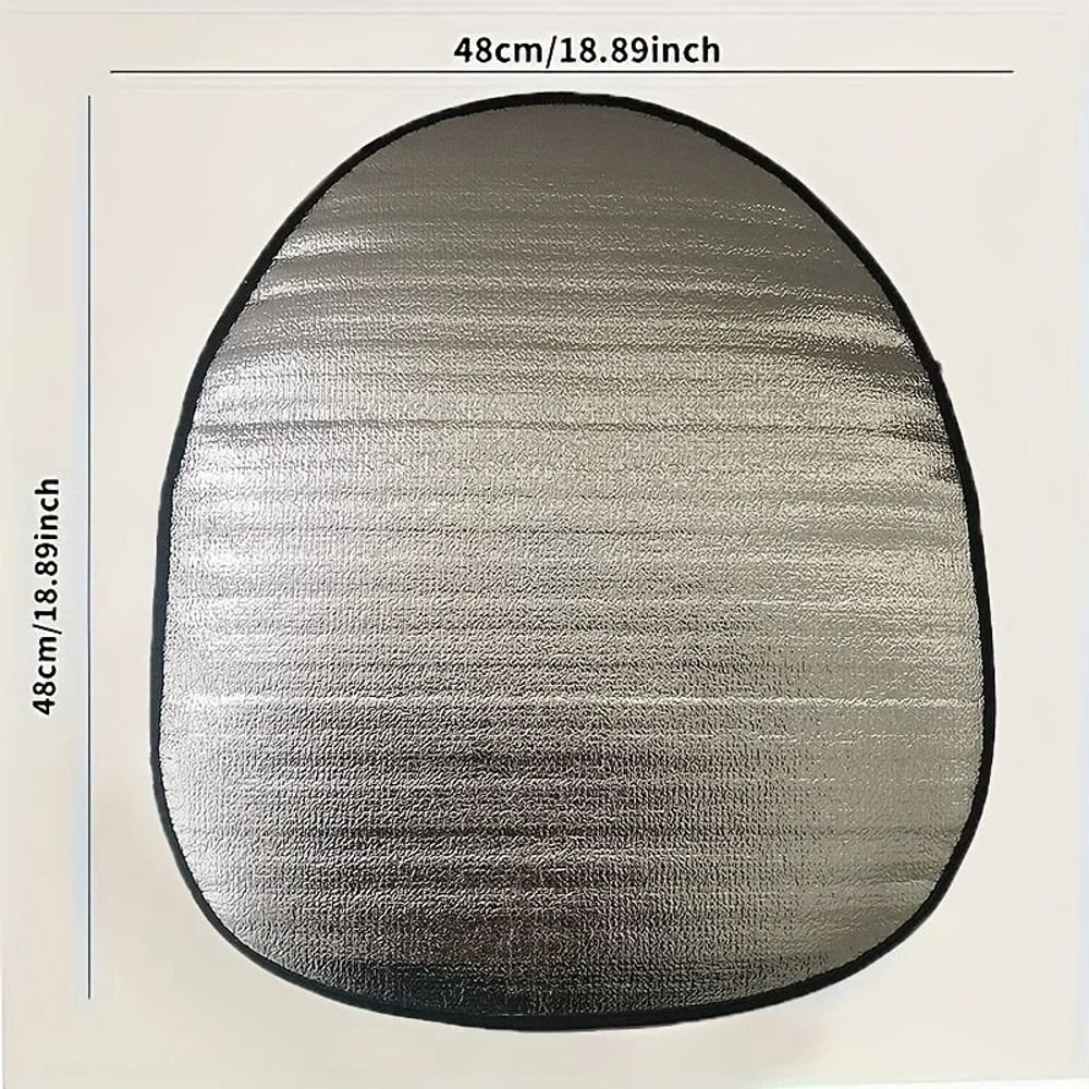 Car Steering Wheel Silver Sun Shade 4