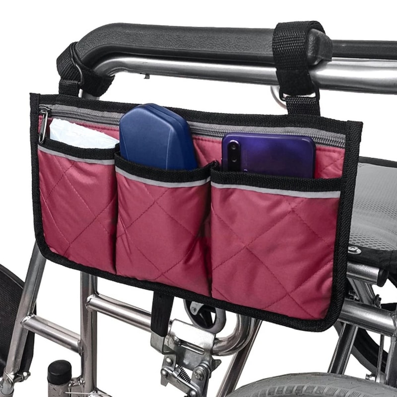 Wheelchair Side Armrest Storage And Hanging Bag 4