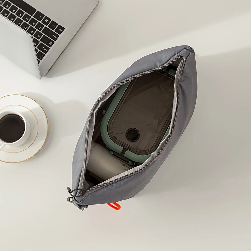 SolidColor Foldable Portable Insulated Lunch Bag 5