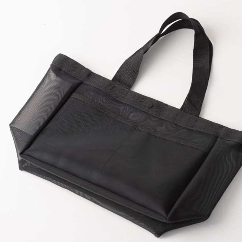 SolidColor Transparent Gauze Shoulder And Beach Bag 6