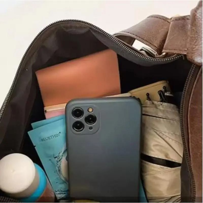 Vintage PU Leather Fashion Commuter Tote And Crossbody Bag 3