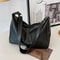 Vintage PU Leather Fashion Commuter Tote And Crossbody Bag 6