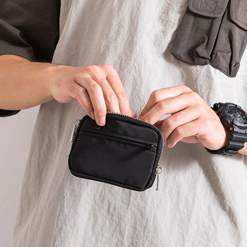 SlimStyle Waterproof Nylon Small Wallet And Keychain 0