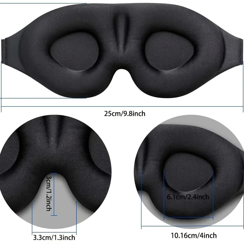 3D Adjustable Breathable LightBlocking Eye Mask 2