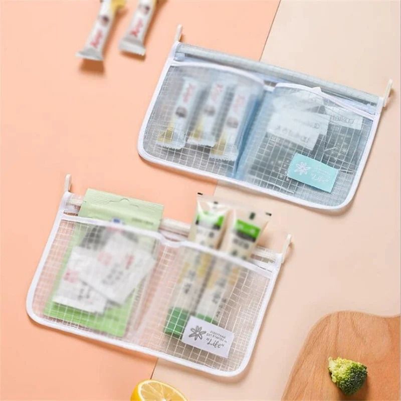 Refrigerator Door Mesh Hanging Storage Organizer 2