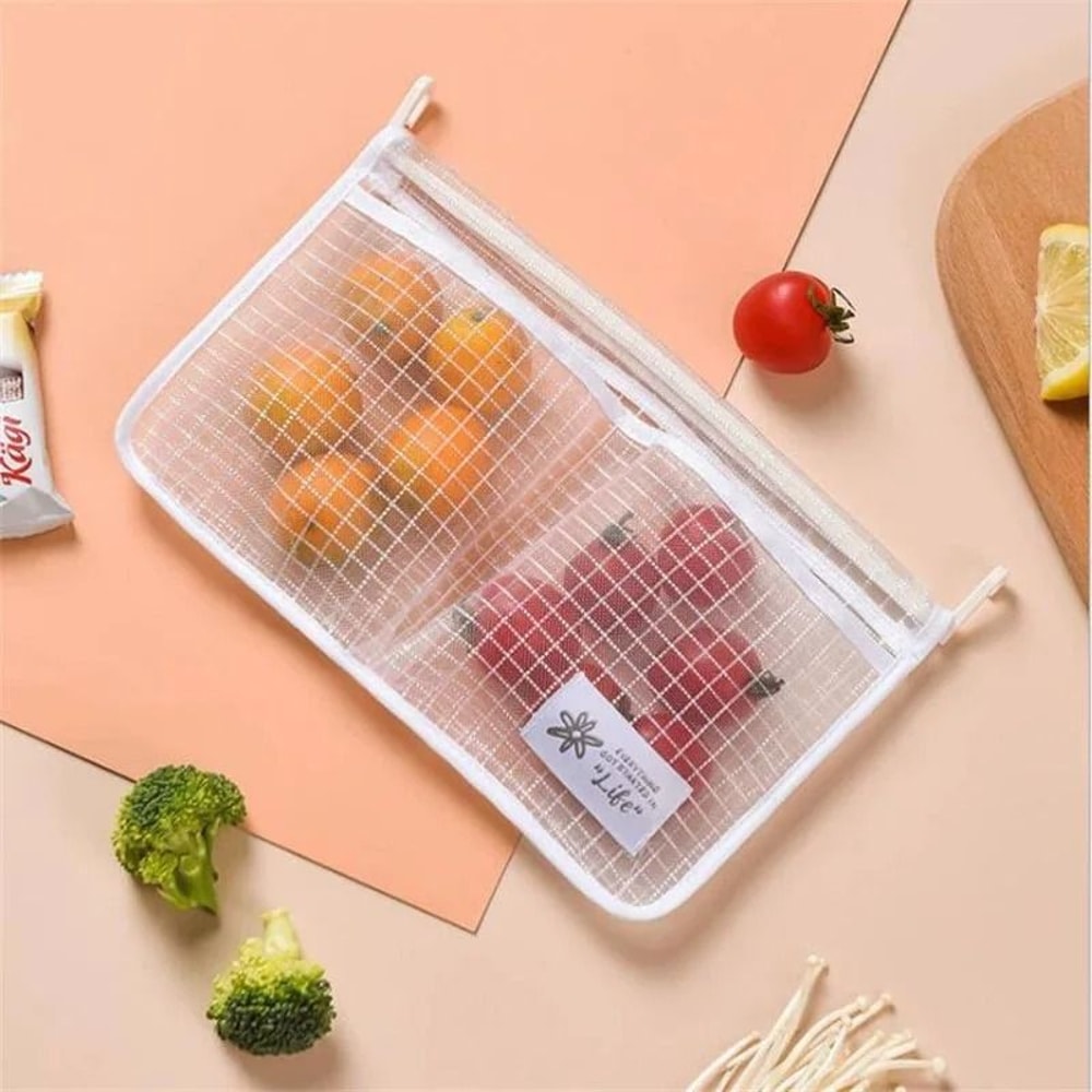 Refrigerator Door Mesh Hanging Storage Organizer 3