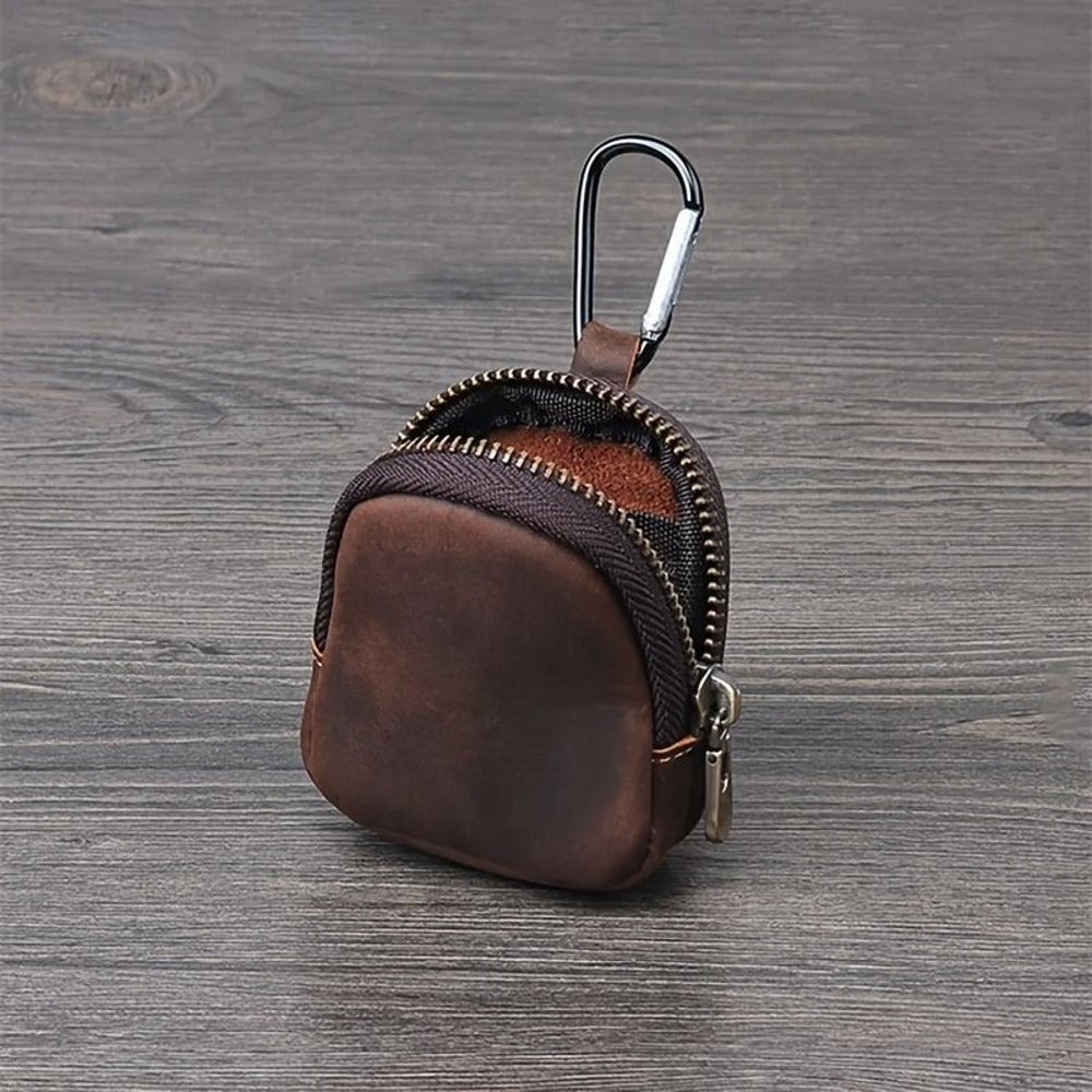 Retro Genuine FullGrain Cow Leather Coin Purse 1