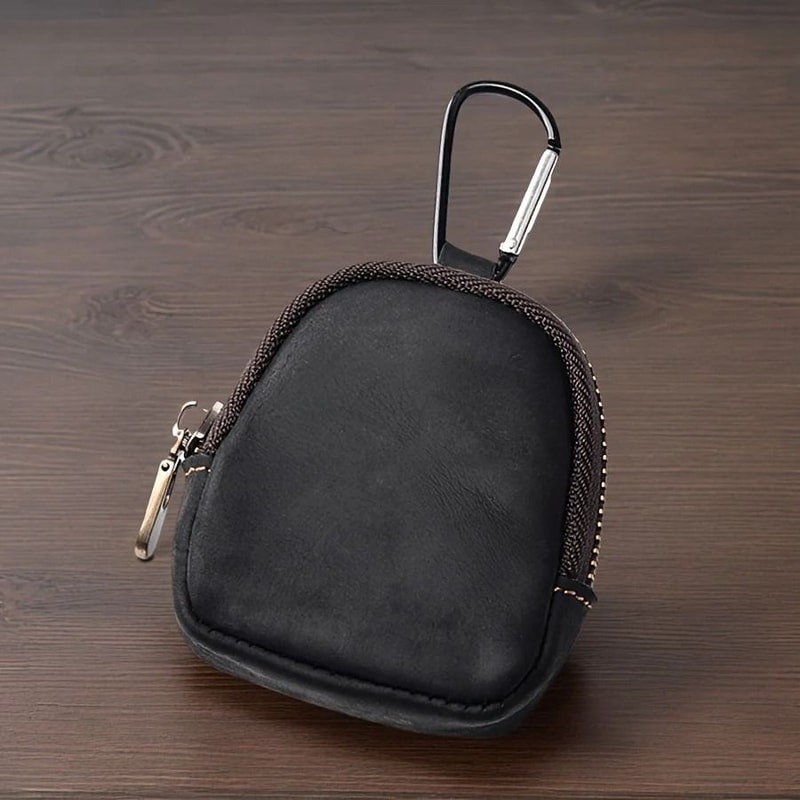 Retro Genuine FullGrain Cow Leather Coin Purse 6