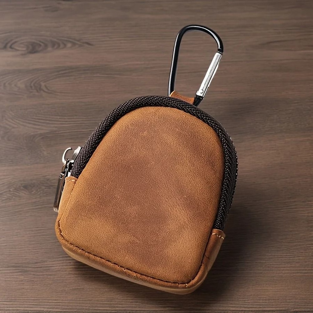 Retro Genuine FullGrain Cow Leather Coin Purse 8