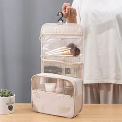 multi-functional hanging toiletry and dry-wet separation travel bag