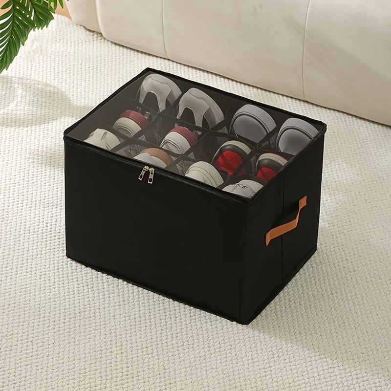 Household MultiFunctional Fabric Shoe And Clothing Storage Bin 7