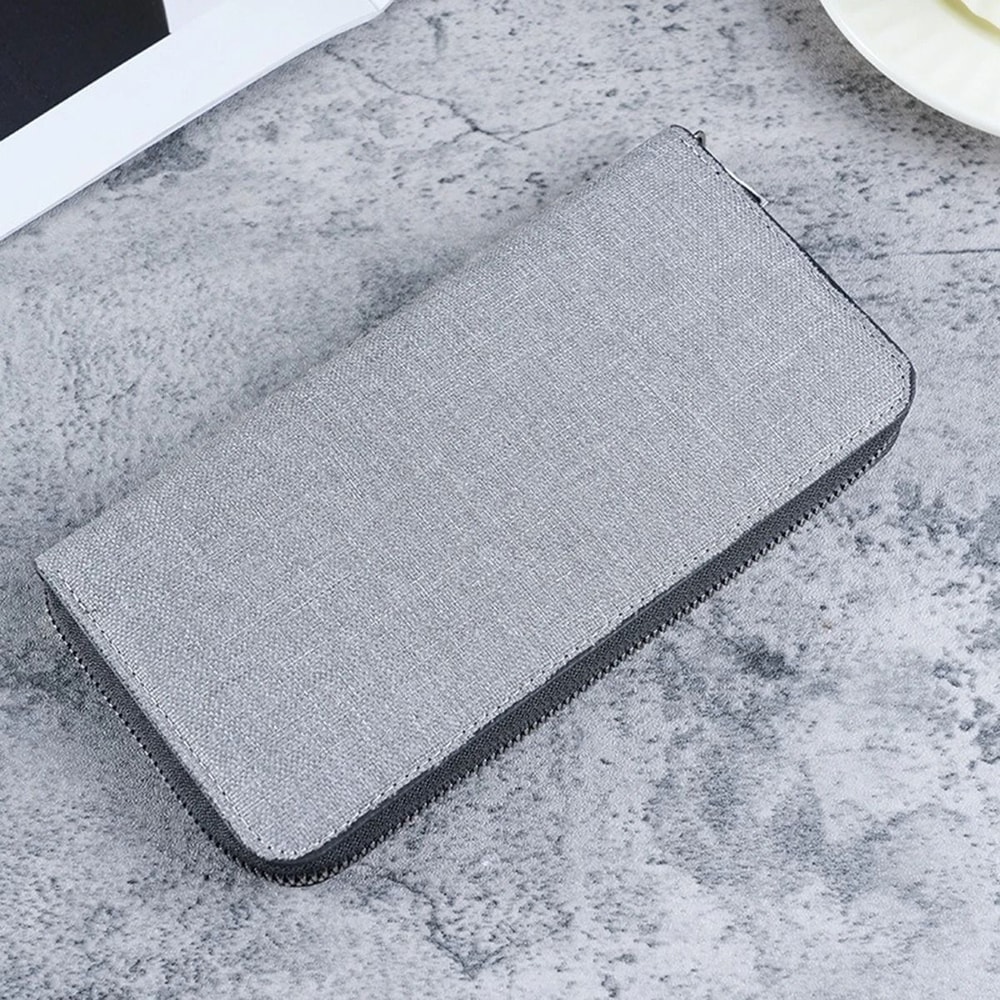 Mens Long LargeCapacity Canvas Business Wallet 3