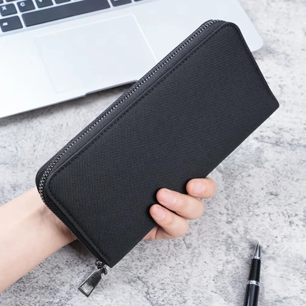 Mens Long LargeCapacity Canvas Business Wallet 7