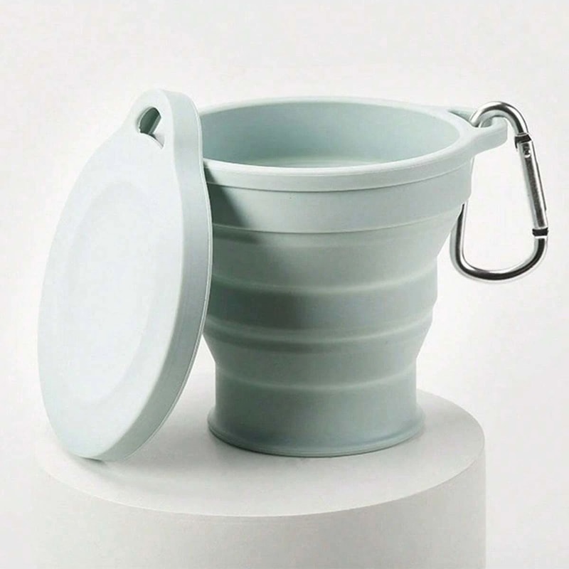 Outdoors Silicone Folding Cup With Carabiner 2