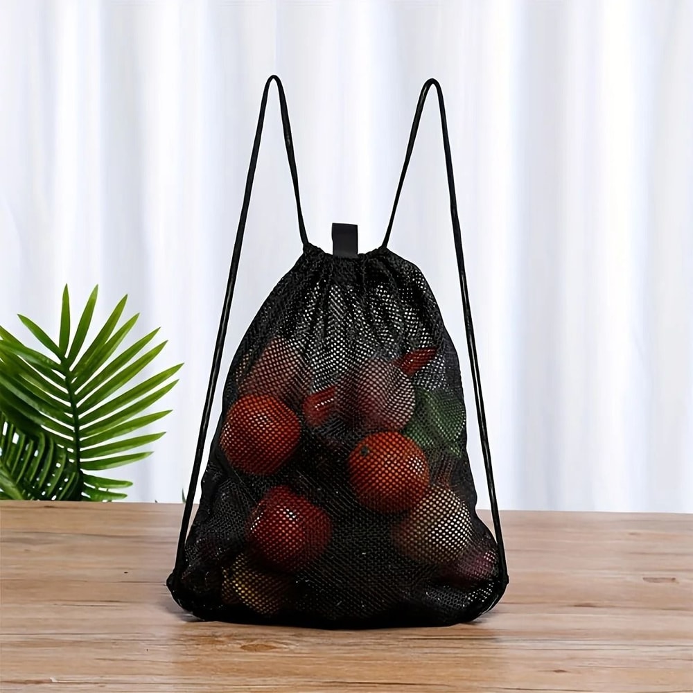 Portable MultiPurpose Drawstring Mesh Storage Backpack 2