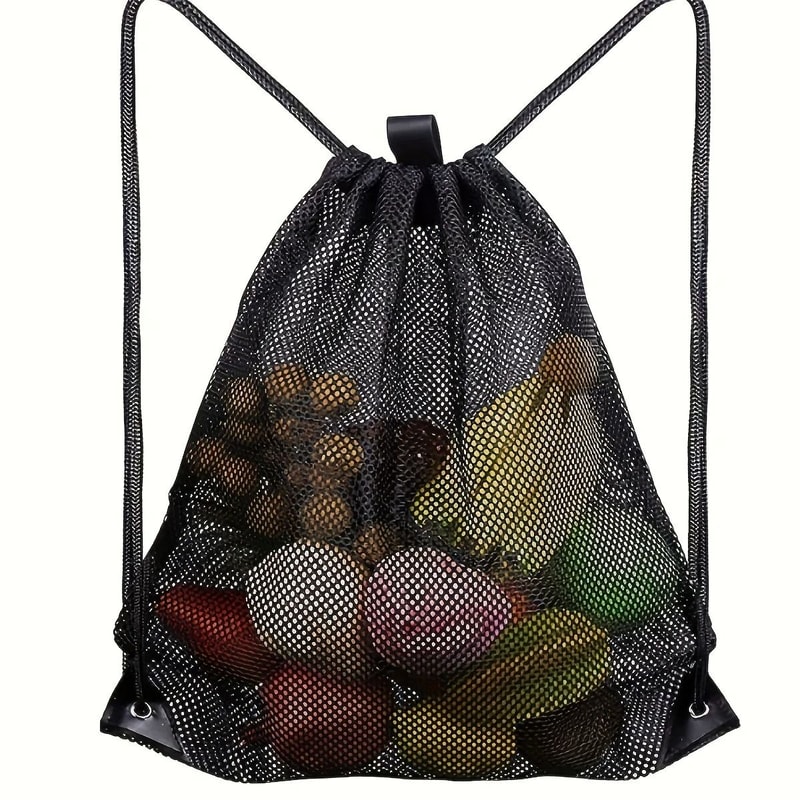 Portable MultiPurpose Drawstring Mesh Storage Backpack 6