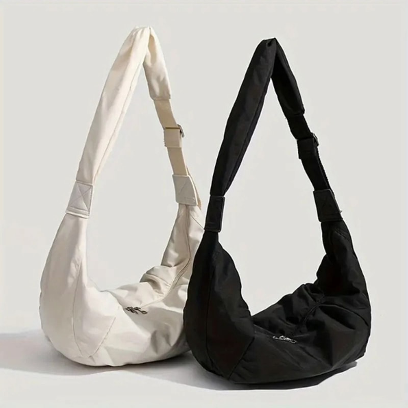 Fashion Canvas Down Crossbody Dumpling Bag 2