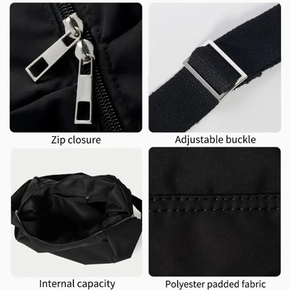 Fashion Canvas Down Crossbody Dumpling Bag 5