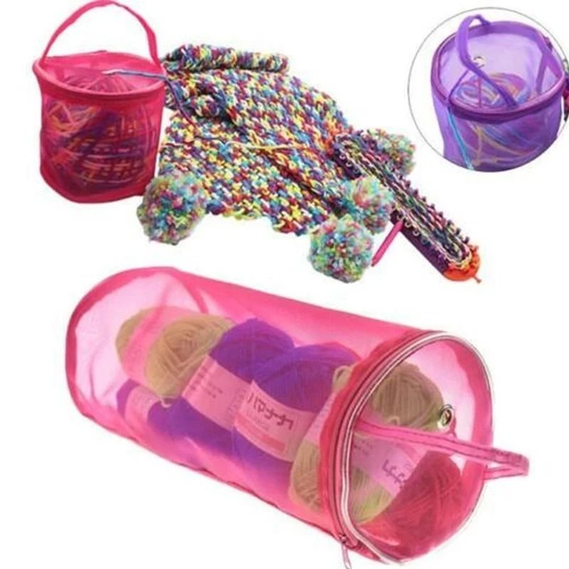 Portable Hollow Mesh Yarn And Knitting Tool Organizer 1