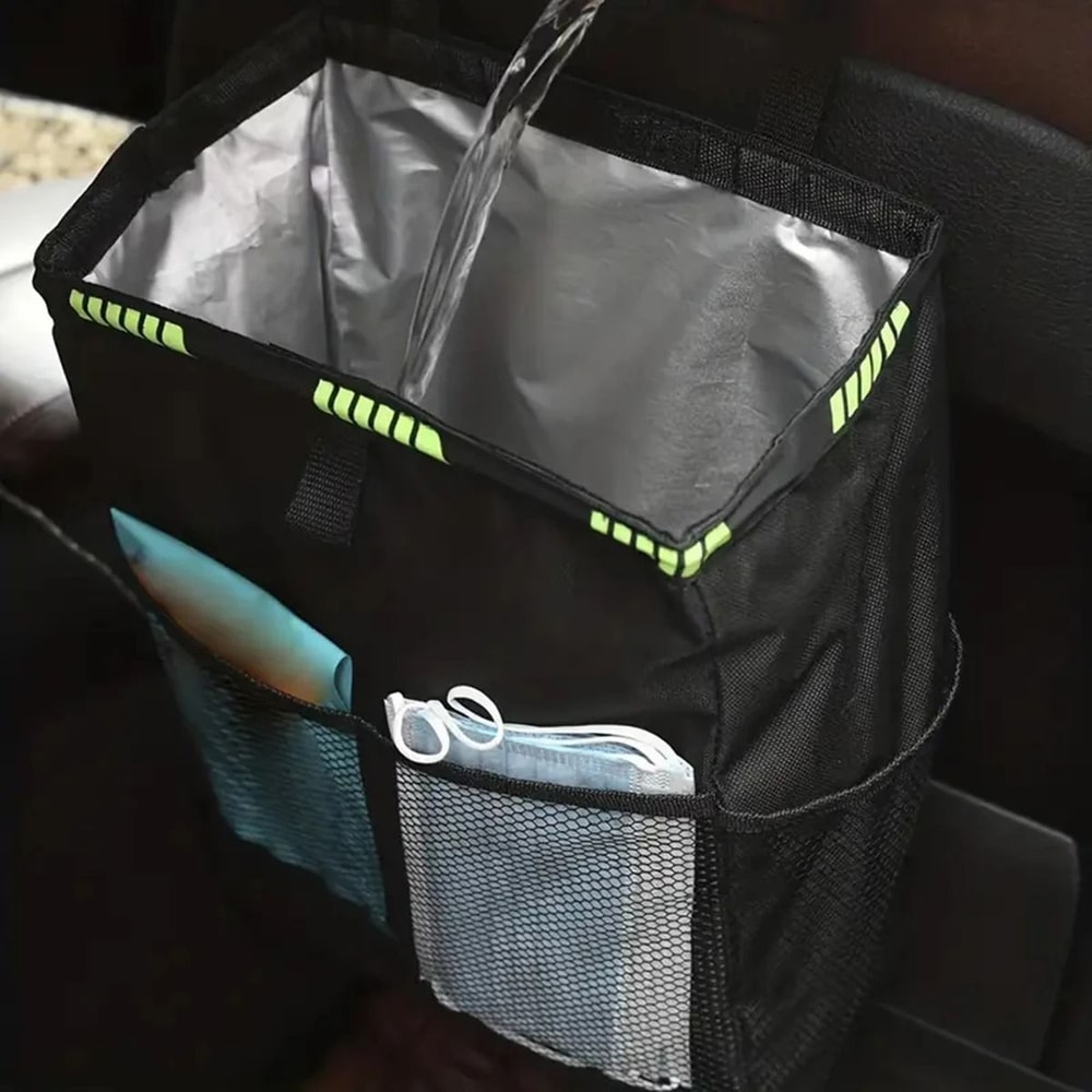 32Gallon Waterproof Car Hanging Trash Can And Organizer 5