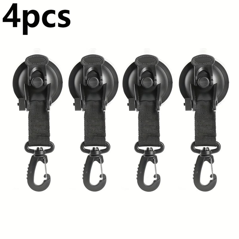 4Pack HeavyDuty Suction Cup Hooks For Vehicle Camping 7