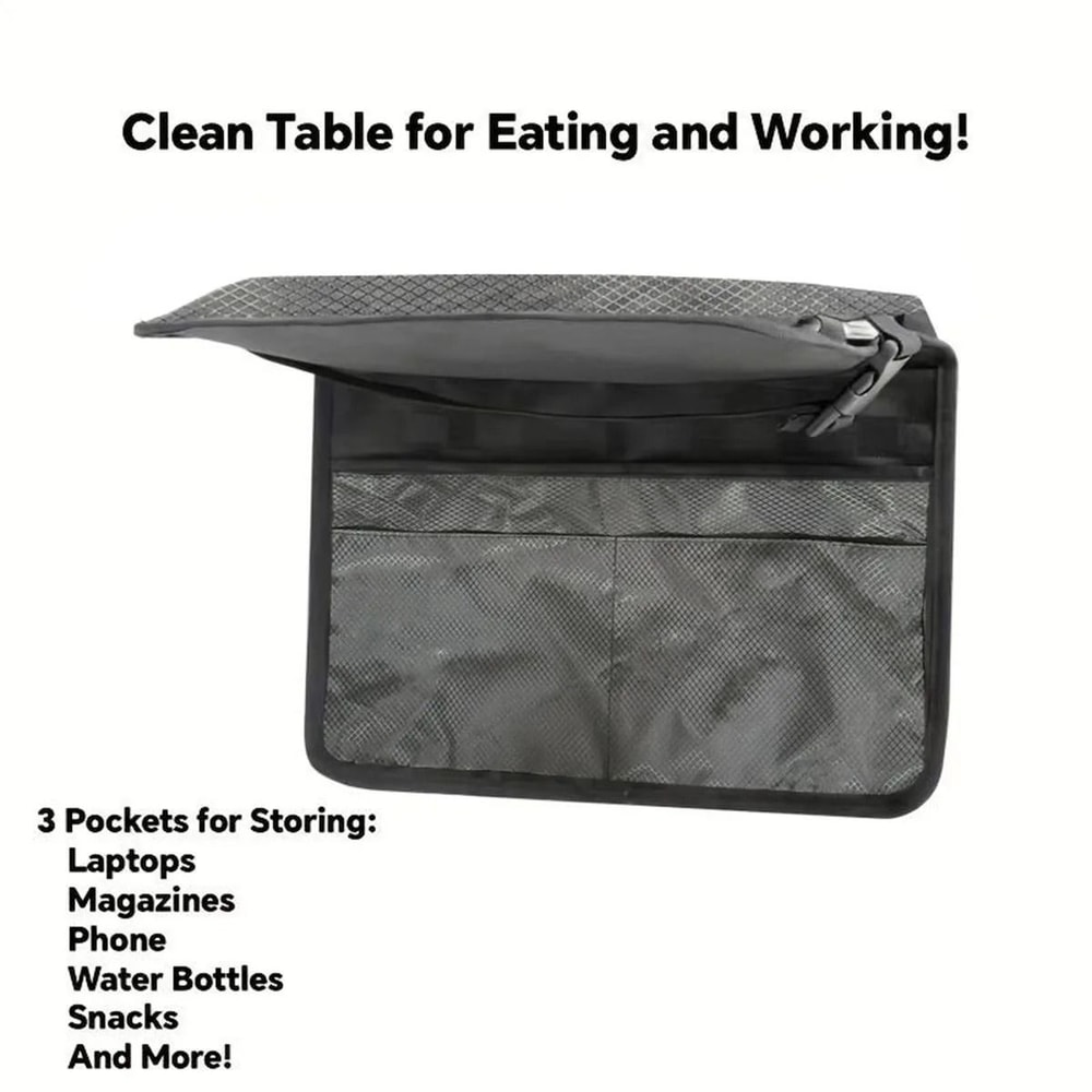 Dark Gray HighSpeed Rail And Airplane Table Board Storage Bag 1
