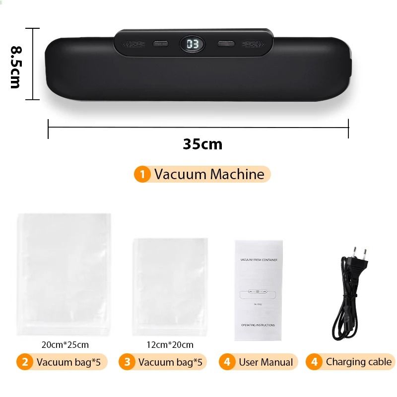 SaengQ Household Food Vacuum Sealer Machine Set 6