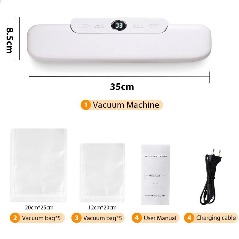 SaengQ Household Food Vacuum Sealer Machine Set 7