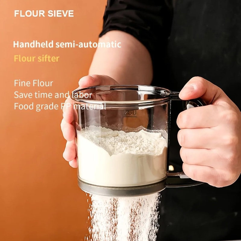 SemiAutomatic Handheld DoubleDecker Flour Sifter 3
